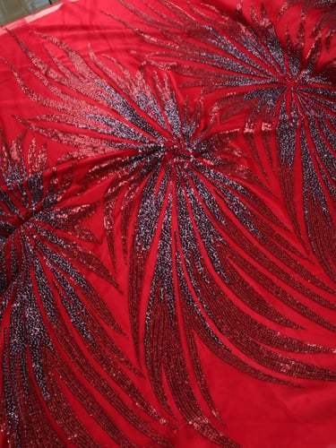 تل مطرز مشغو شك بالخرز والترتر