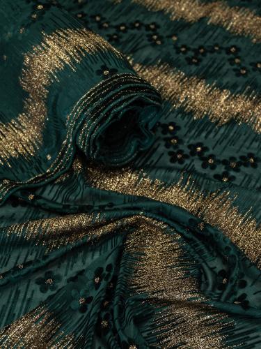 مخمل شيفون على سترتش بلمعه ذهبيه