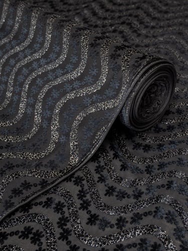 مخمل شيفون على سترتش بلمعه ذهبيه