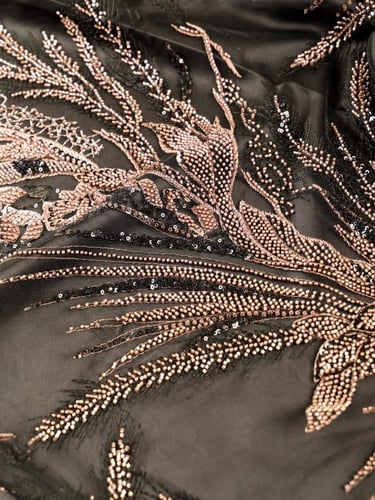 تل مطرز مشغو شك بالخرز والترتر