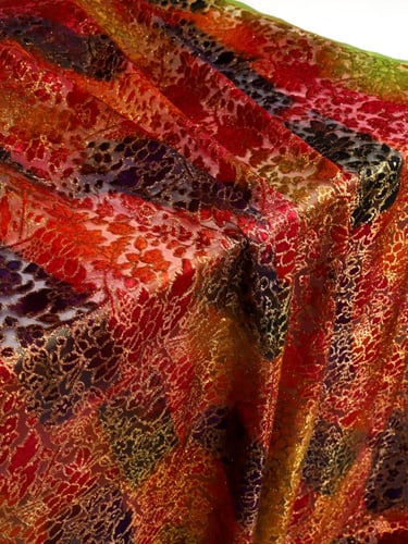 مخمل شيفون حرير بلمعة زري