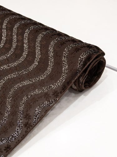 مخمل شيفون على سترتش بلمعه ذهبيه