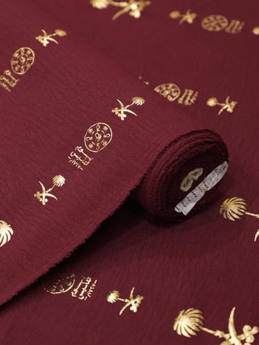 قماش كريب بطبعات يوم التأسيس