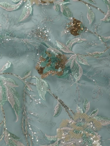 تل مطرز مشغو شك بالخرز والترتر