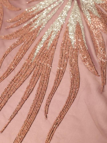 تل مطرز مشغو شك بالخرز والترتر