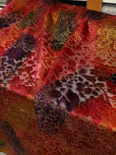 مخمل شيفون حرير بلمعة زري