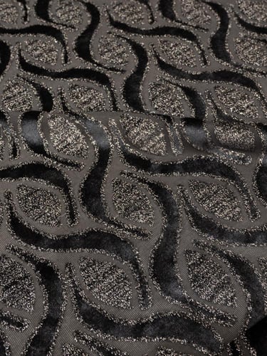 مخمل شيفون على سترتش بلمعه ذهبيه