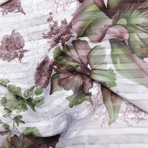 شيفون حرير مقلم