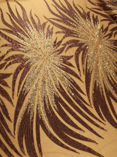 تل مطرز مشغو شك بالخرز والترتر