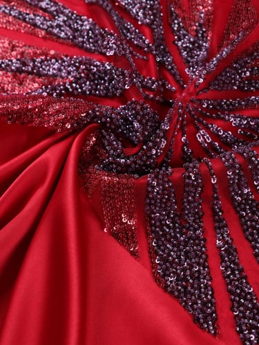 تل مطرز مشغو شك بالخرز والترتر