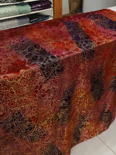 مخمل شيفون حرير بلمعة زري