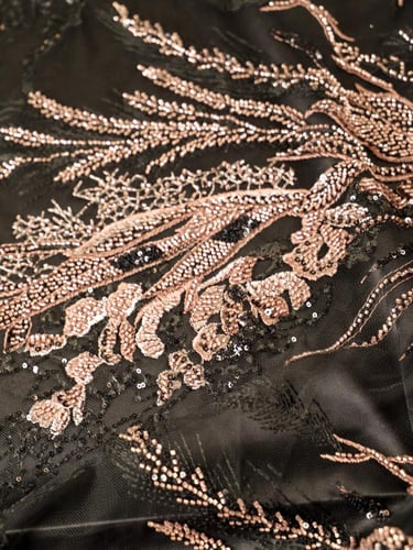 تل مطرز مشغو شك بالخرز والترتر