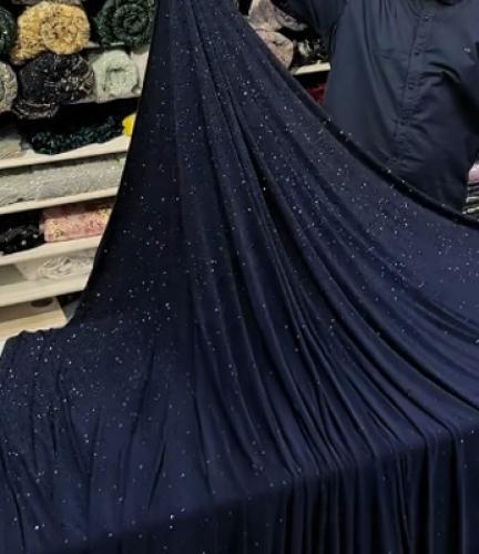 قطعة سترتش مشغول بالكرستال ( لون كحلي )