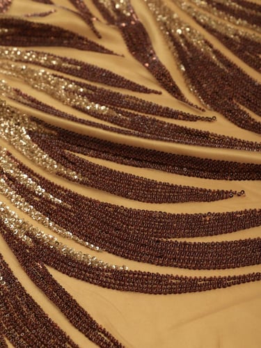 تل مطرز مشغو شك بالخرز والترتر