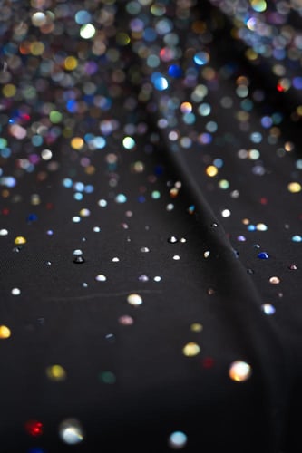 قطعة سترتش مشغول بالكرستال ( لون فوشي )