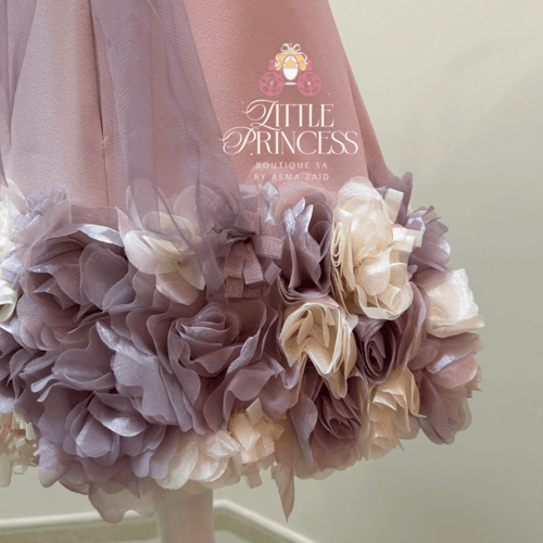 Purple rose dress + bag فستان الجوري موف + الشنطه