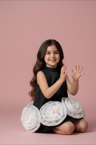 White rose dress فستان الجوري الابيض + اكمام منفصل...