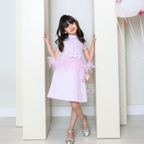 ‏Eid dress two pieces Bead embroidery fabric and f...