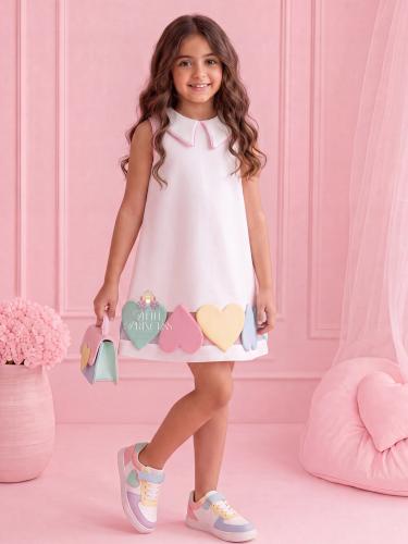 فستان القلوب الملونه Colorful hearts dress