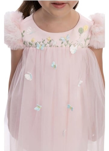 فستان البهجة للرضع + ربطة شعر