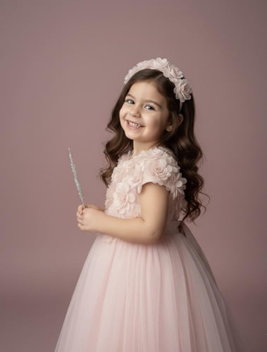 فستان الورود وردي للرضع