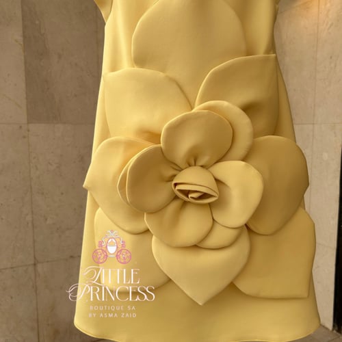 Yellow rose dress فستان الورده