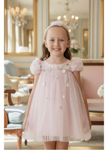 فستان البهجة للرضع + ربطة شعر