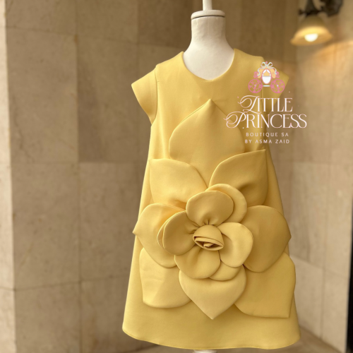 Yellow rose dress فستان الورده