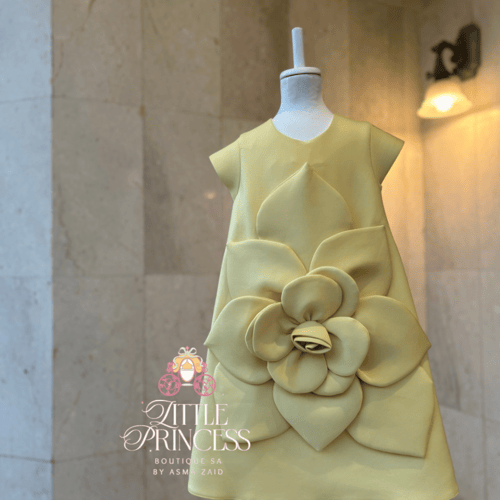 Yellow rose dress فستان الورده
