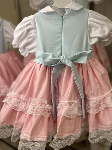 Flowers princess Dress Embroidery Ruffle Classic ف...