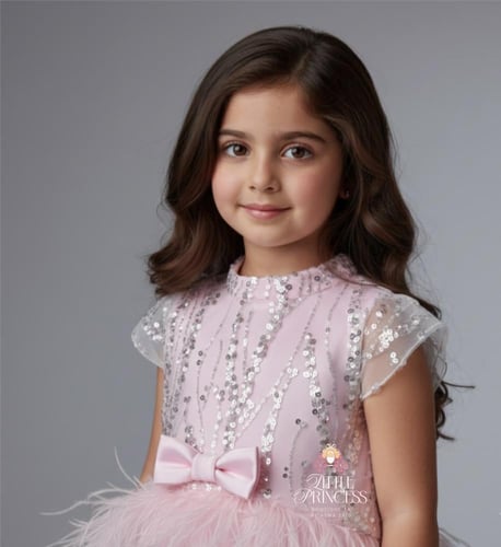 ‏Eid dress two pieces Bead embroidery fabric and f...