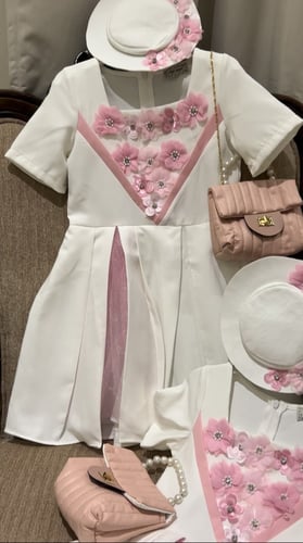 فستان الاناقة شامل الاكسسوار والشنطه