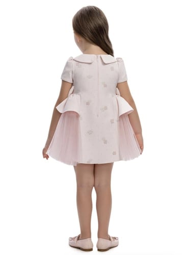 فستان الفيونكات للرضع + ربطة شعر bow dress for bab...