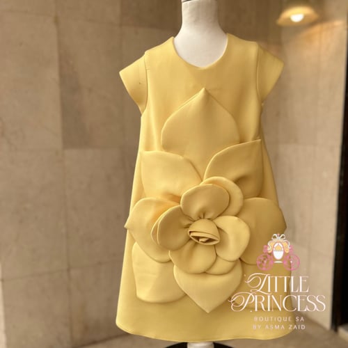 Yellow rose dress فستان الورده