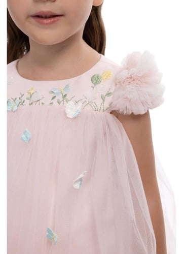 فستان البهجة للرضع + ربطة شعر