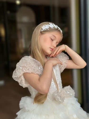 فستان الاميرات سُكري شامل التاج