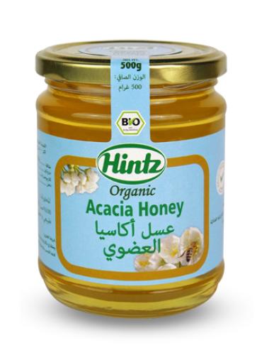 عسل نحل صافي اكاسيا العضوي هنتز 500 غ