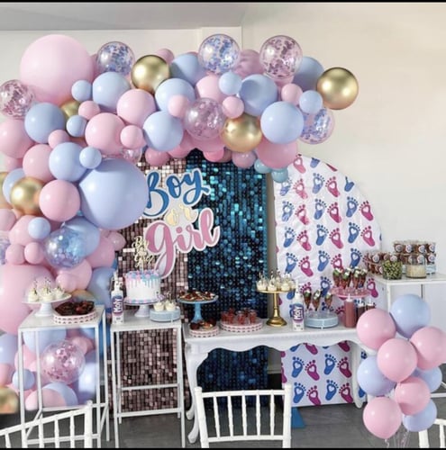 ديكور بالونات لحفل كشف جنس الجنين