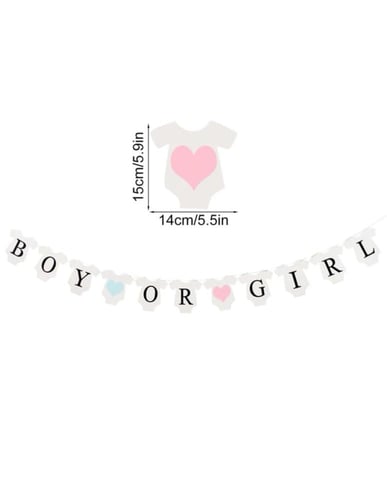 لافتة أبيض لحفل كشف الجنين