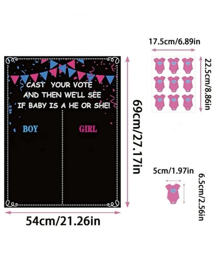 لوحة تصويت لحفل كشف جنس الجنين