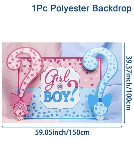 خلفية جدارية لحفل كشف جنس الجنين