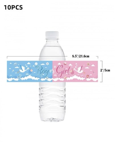 ملصقات علب لحفل كشف جنس الجنين