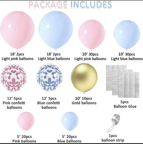 ديكور بالونات لحفل كشف جنس الجنين
