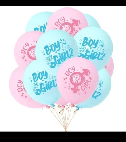 بالون ازرق ووردي بكتابة boy or girl لحفل كشف جنس ا...