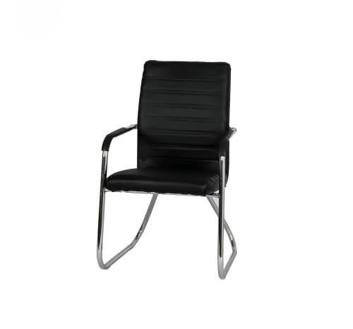 كرسي مكتب ثابت بتصميم مريح وعصري لون اسود