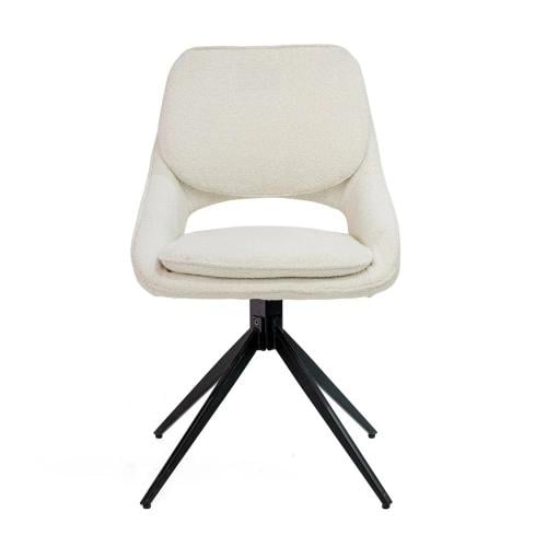 كرسى مفرد بتصميم مميز باللون البيج مقاس 89x45x45 س...