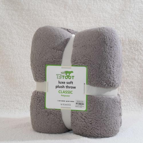 بطانية بتصميم مميز لون رمادي مقاس 200x230 سم