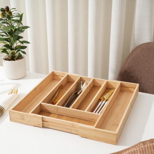 منظم أدراج مطبخ من خشب الخيزران، قابل للتمدد – 40×...