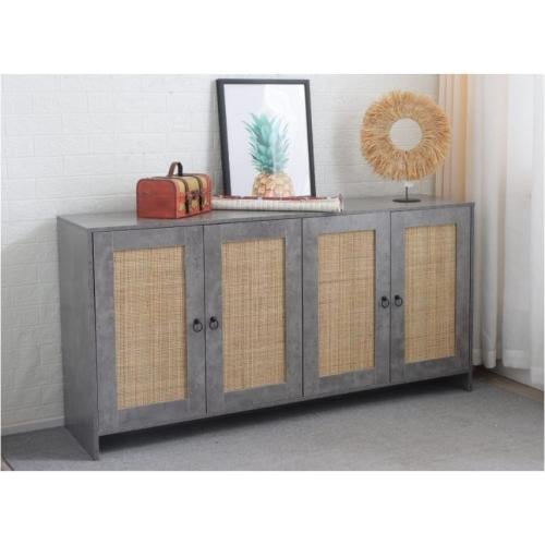 دولاب بوفيه بتصميم مميز باللون الرمادى والبيج مقاس...