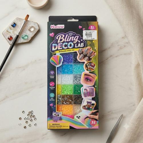 طقم تزيين بالكريستال 32 لون للأطفال Bling Deco Lab...